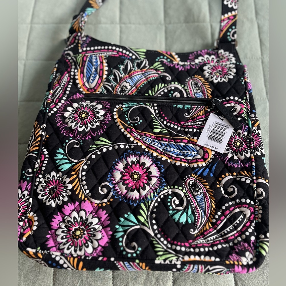 NWT Vera Bradley Mailbag Crossbody Purse Bandana Swirl Retired Design